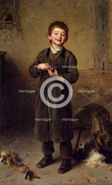 First Earnings, 1878. Creator: Ludwig Knaus.
