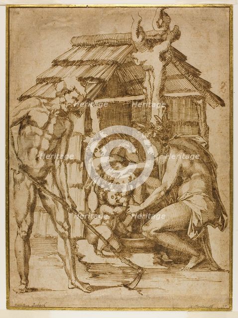 First Family Before a Shelter, 1547/48. Creator: Baccio Bandinelli.