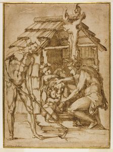 First Family Before a Shelter, 1547/48. Creator: Baccio Bandinelli