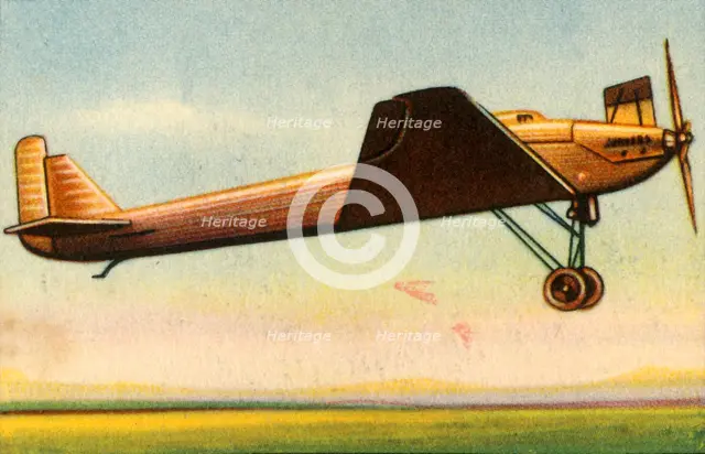 First flight of the Junkers Ju 49 plane, 2 October 1931, (1932).  Creator: Unknown.