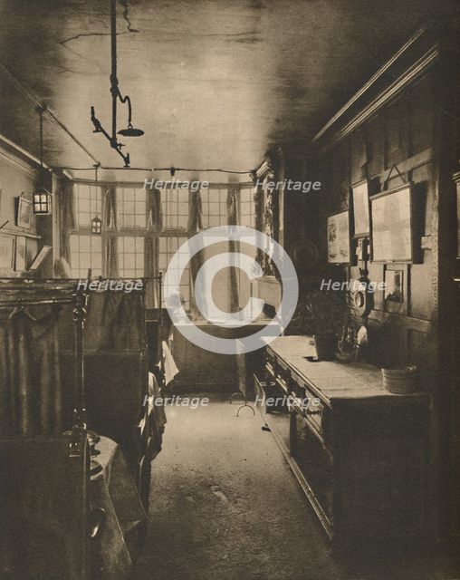 'First Floor Grill Room of the Cock Overlooking Fleet Street', c1935. Creator: Walter Benington.