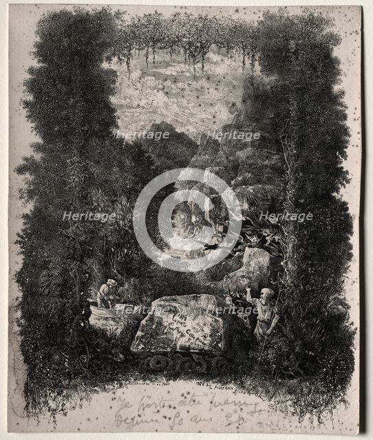 First Frontispiece for Fables and Fairy-Tales by Thierry-Faletans, 1868. Creator: Rodolphe Bresdin (French, 1822-1885).
