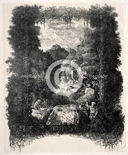 First frontispiece for Fables and Fairy-Tales by Thierry-Faletans, 1868. Creator: Rodolphe Bresdin (French, 1822-1885).