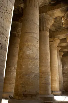First Hypostyle Hall, Temple of Edfu, Egypt, Ptolemaic period, 237-57 BC (2003). Creator: LTL