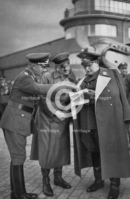 First inspection of the Luftwaffe's Richthofen Squadron, Germany, 1936. Artist: Unknown