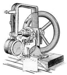 First lockstitch sewing machine, invented by Elias Howe, c19th century. Creator: Unknown