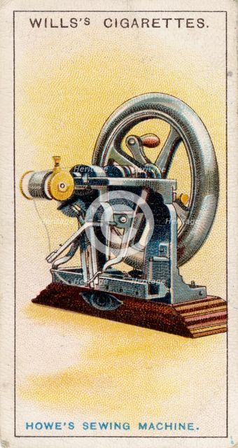 First lock-stitch sewing machine, [1915]. Creator: Unknown.