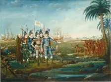 First Landing of Christopher Columbus, 1800/1805. Creator: Frederick Kemmelmeyer