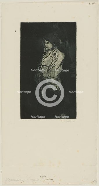 First Little Night Piece, 1898. Creator: Theophile Alexandre Steinlen.
