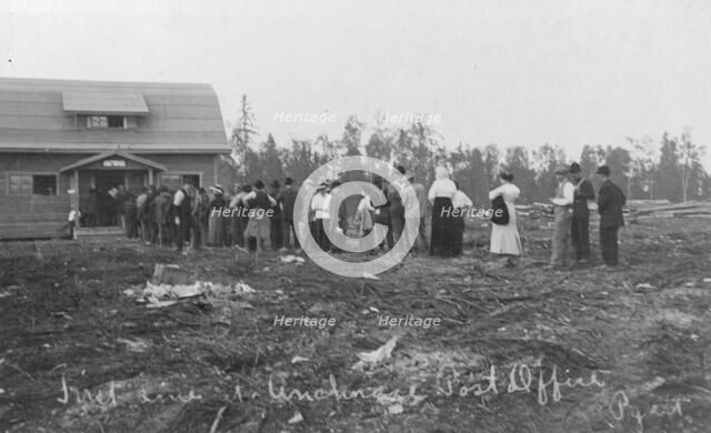 First line at Anchorage Post Office, between c1900 and c1930. Creator: Unknown.