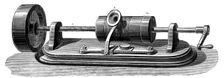 First model of Edison's Phonograph c1877 (c1880). Artist: Anon