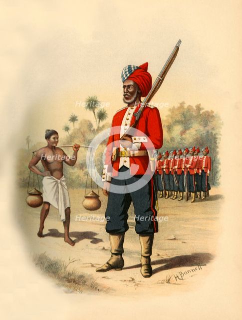 'First Madras Pioneers', 1890. Creator: Godfrey Douglas Giles.