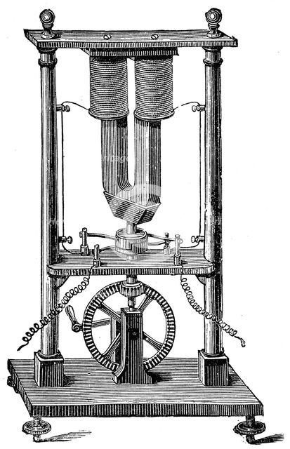 First magnetoelectric motor built by Hippolyte Pixii, c1832 (c1890). Creator: Unknown.
