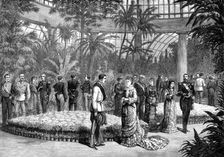 First meeting of the Crown Prince of Austria and Princess Stéphanie at Laekan, Brussels, 1880. Creator: Unknown
