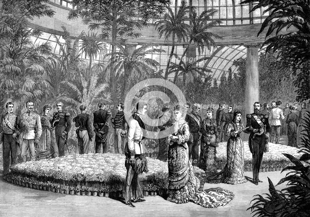 First meeting of the Crown Prince of Austria and Princess Stéphanie at Laekan, Brussels, 1880. Creator: Unknown.
