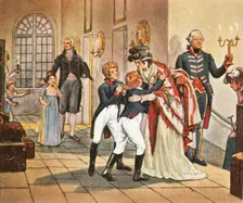 First meeting of Queen Louise and her children after the Battle of Jena, 18 October 1806, (1936). Creator: Unknown