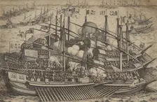 First Naval Battle, from the "Life of Ferdinand I de Medici", c1615-1620. Creator: Callot, Jacques (1592-1635)