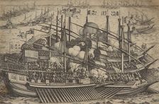 First Naval Battle, from the "Life of Ferdinand I de Medici", c1615-1620. Creator: Callot, Jacques (1592-1635)