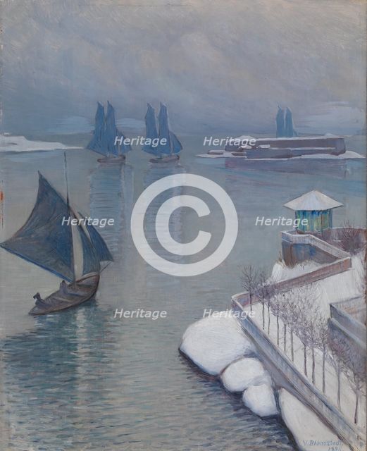 First Snow, 1896. Creator: Vaino Blomstedt.