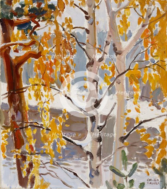 First Snow, 1890-1915. Creator: Akseli Gallen-Kallela.