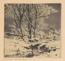 First Snow (No. 1), c. 1914. Creator: George Elbert Burr