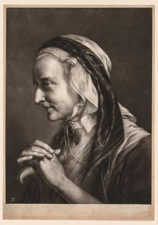 First Series of Life-Sized Heads: Mrs. Frye, 1760. Creator: Thomas Frye (British, 1710-1762)