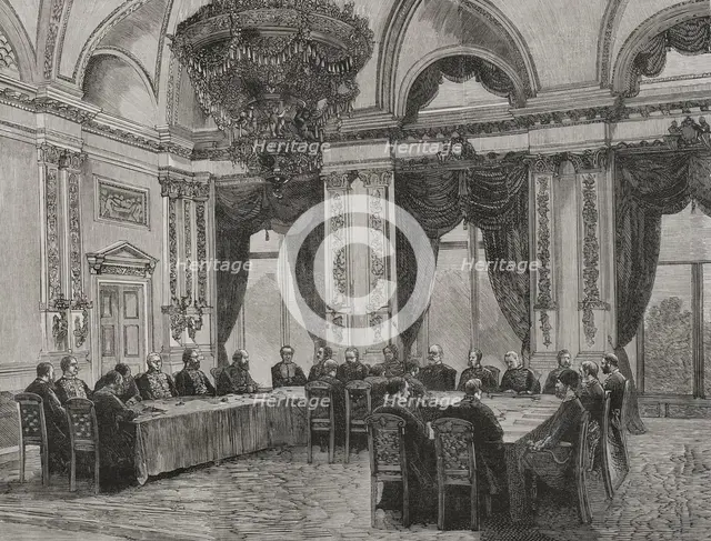First session of the Congress, Congress of Berlin, June 13, 1878 (1878).  Creator: Tomás Carlos Capuz.