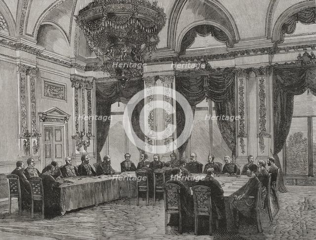 First session of the Congress, Congress of Berlin, June 13, 1878 (1878).  Creator: Tomás Carlos Capuz.