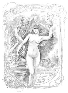 First sketch for the enamel The Hour in All Its Glory Shall Be Led Away Everlastingly 1899