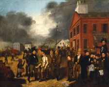 First State Election in Detroit, Michigan, 1837, (c1837). Creator: Thomas Mickell Burnham