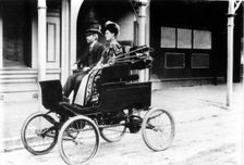 First steam car in Brisbane Mr J Trackson, 1903. Creator: Unknown