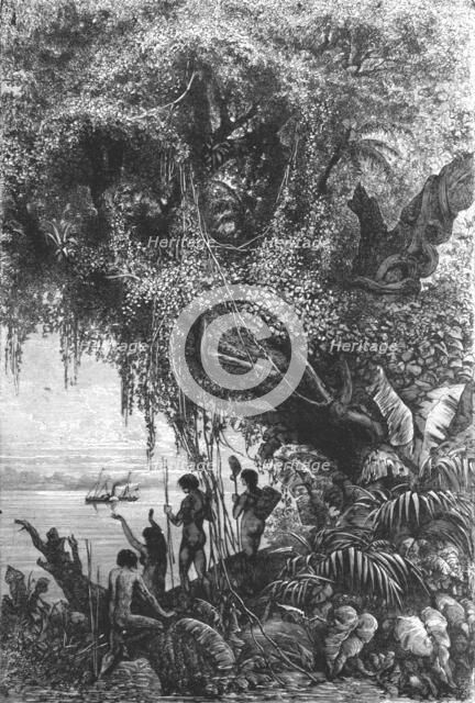 'First Steamboat on the Orinoco; A Journey up the Orinoco', 1875. Creator: Unknown.