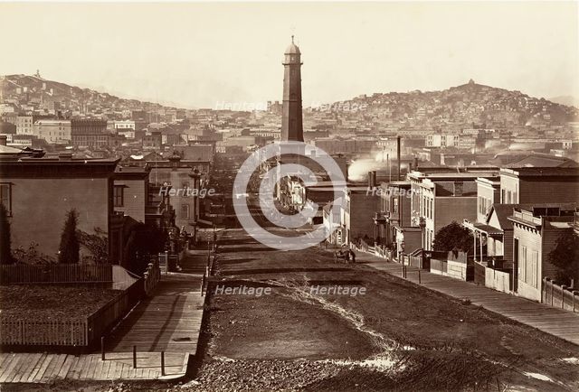 First Street, San Francisco, 1864, printed ca. 1876. Creator: Carleton Emmons Watkins.