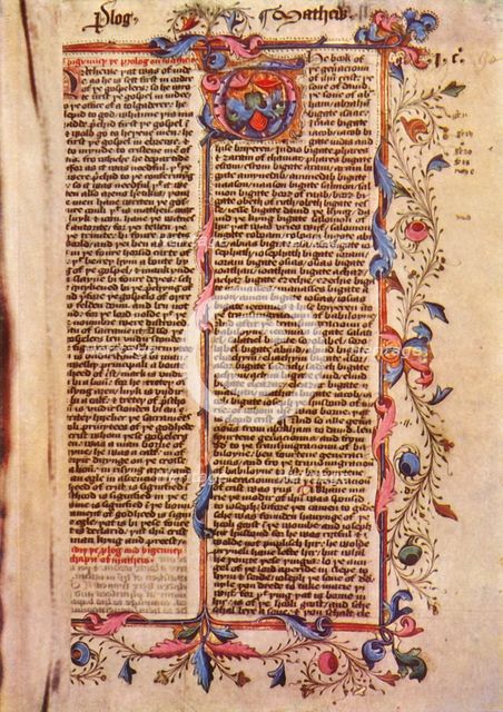 'First Page of St Matthew's Gospel', 15th century, (1943). Creator: Unknown.