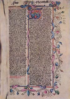 First Page of St Matthew's Gospel 15th century, (1947)