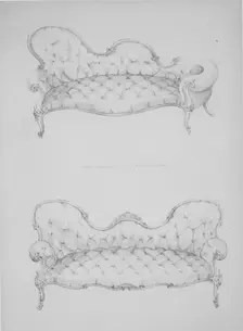 First Part of a Modern and Useful Work Containing 120 Designs of Furniture, ca. 1845. Creator: Henry Wood