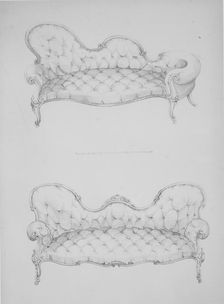 First Part of a Modern and Useful Work Containing 120 Designs of Furniture, ca. 1845. Creator: Henry Wood