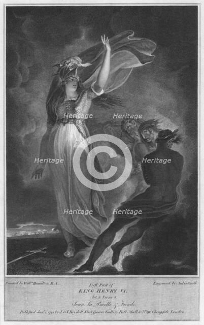 'First part of King Henry VI. Act 5. Scene 4. Joan la Pucelle & Fiends', 1795.  Artist: Anker Smith.