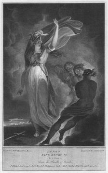 First part of King Henry VI. Act 5. Scene 4. Joan la Pucelle & Fiends 1795. Artist: Anker Smith