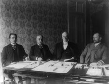 First Philippine Commission: Jacob G. Schurman, Admiral Dewey, Charels Denby and Dean..., 1899. Creator: Unknown