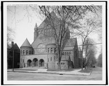 First Presbyterian Church and First Unitarian Church, Woodward Avenue, Detroit, Mich., c1906. Creator: Unknown