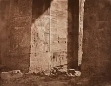 First Pylon - French Inscription Carved on the Eastern Embrasure at Point H, Island of Fila.., 1851/ Creator: Félix Teynard