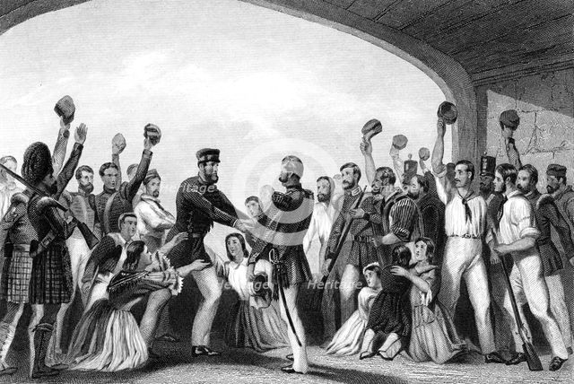 First relief of Lucknow by General Henry Havelock, Indian Mutiny, 15 September 1857. Artist: Unknown