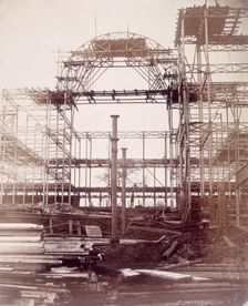 First rib of the Nave, October 1852 Crystal Palace, London. Creator: Philip Henry Delamotte
