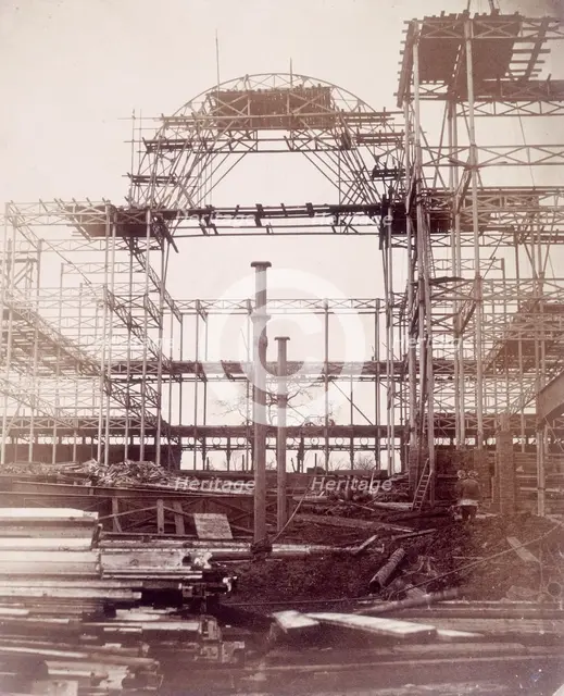 'First rib of the Nave, October 1852', Crystal Palace, London.   Creator: Philip Henry Delamotte.