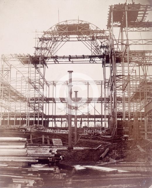 'First rib of the Nave, October 1852', Crystal Palace, London.   Creator: Philip Henry Delamotte.