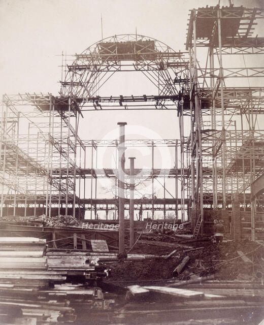 'First rib of the Nave, October 1852', Crystal Palace, London.   Creator: Philip Henry Delamotte.