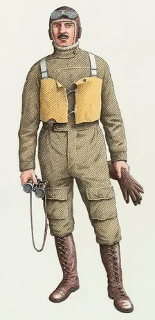 First World War flying boat pilot. Artist: Nick Hardcastle