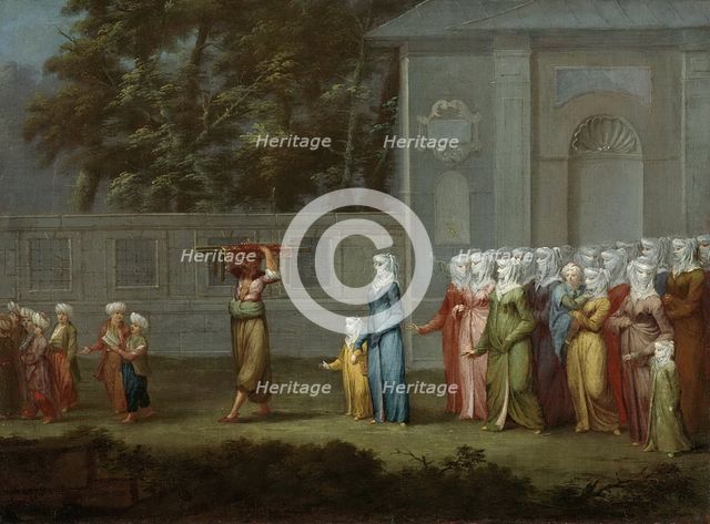 First walk to boys school, 1737. Artist: Vanmour (Van Mour), Jean-Baptiste (1671-1737)