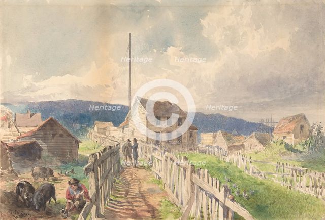 First Telegraph House at Heart's Content, Newfoundland, 1866, 1866. Creator: Robert Charles Dudley.
